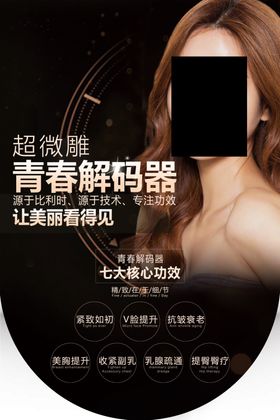 美容超微雕仪器吊旗图片