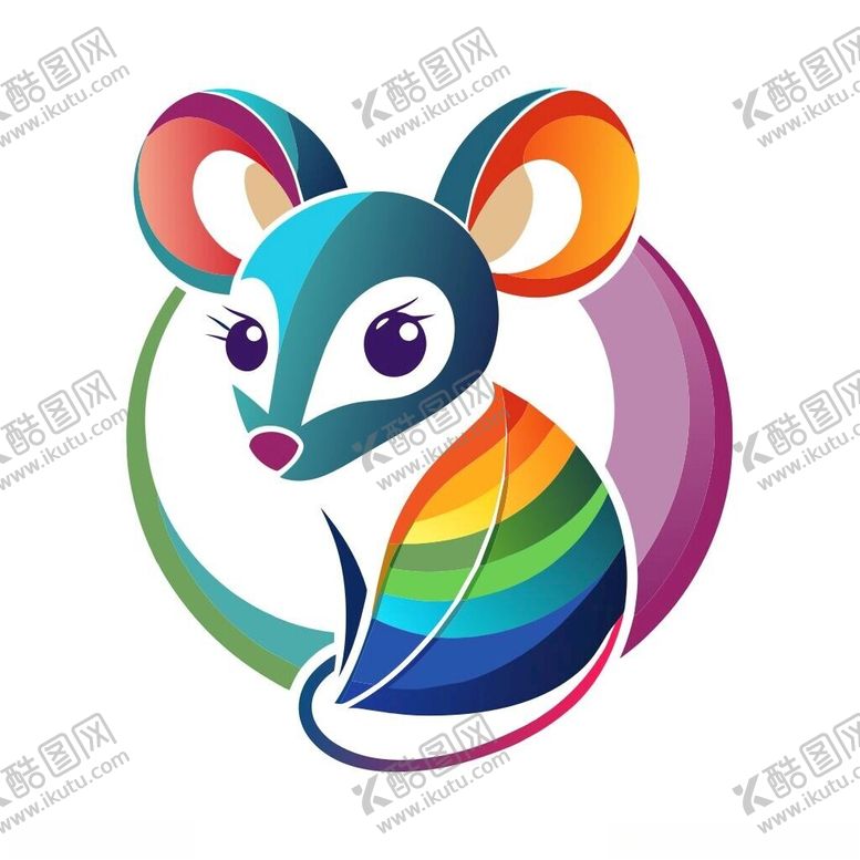 编号：81912802261243527833【酷图网】源文件下载-极简主义风格的鼠头像