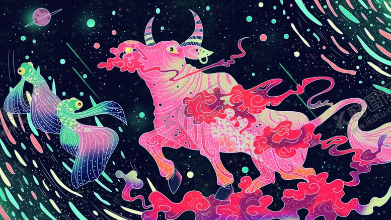 编号：72301506240610513586【酷图网】源文件下载-牛年国潮插画