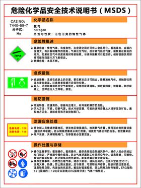 氦气MSDS安全技术说明书