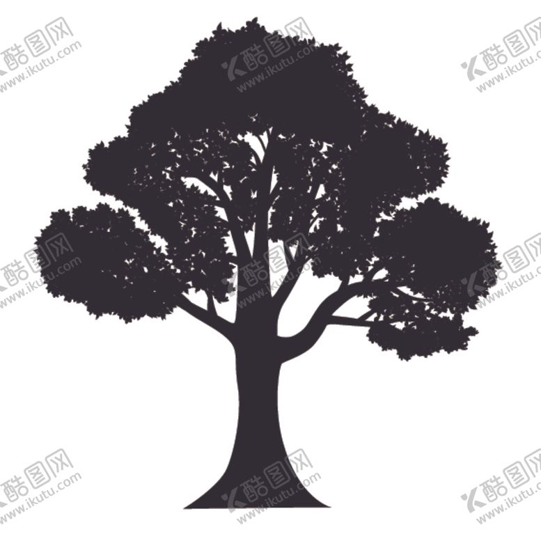 编号：78521310202250483493【酷图网】源文件下载-植物树木剪影