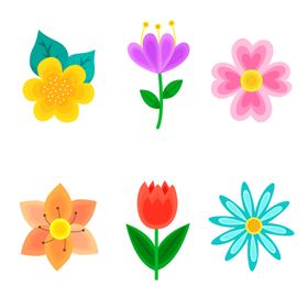 各种花朵手绘