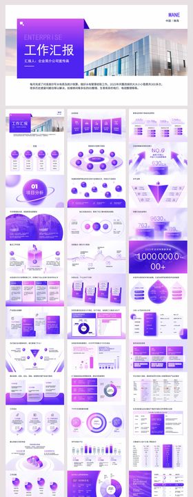 企业总结汇报定制PPT模板