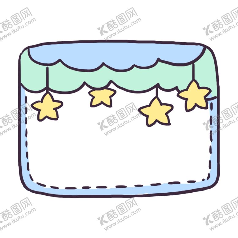 卡通图案对话框插画边手抄报手账