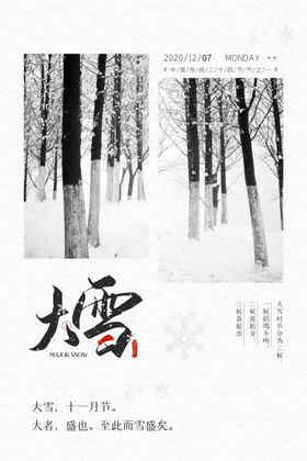 冬日大雪餐饮海报