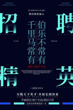 招聘创意设计海报