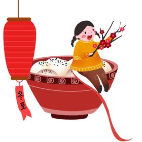 年夜饭插画素材