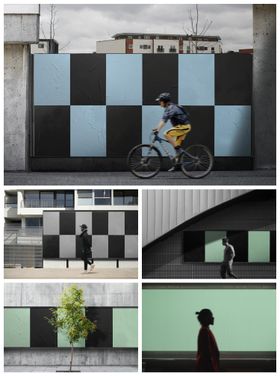 店招导视牌海报样机