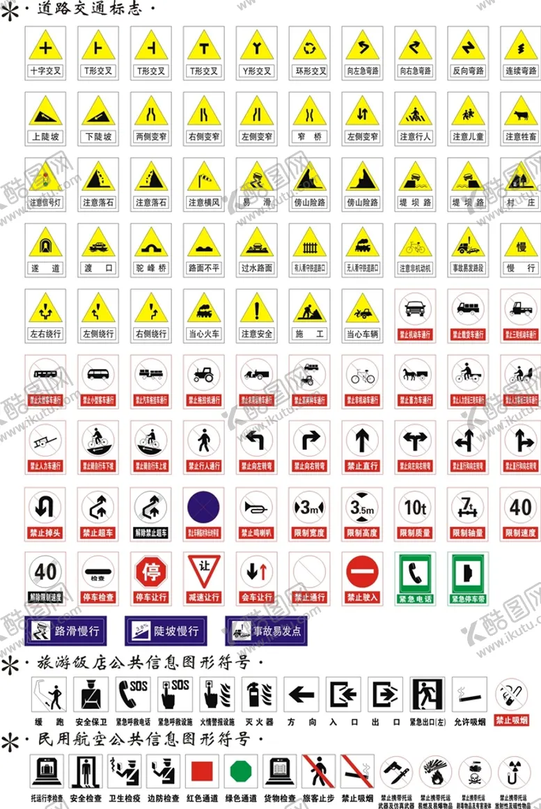 编号：39134201310055509116【酷图网】源文件下载-道路交通标识
