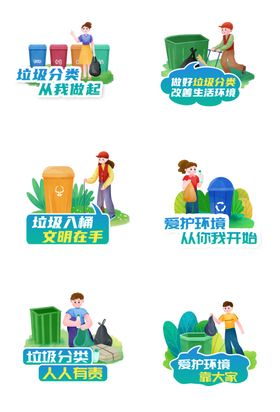 垃圾分类标识集合展示