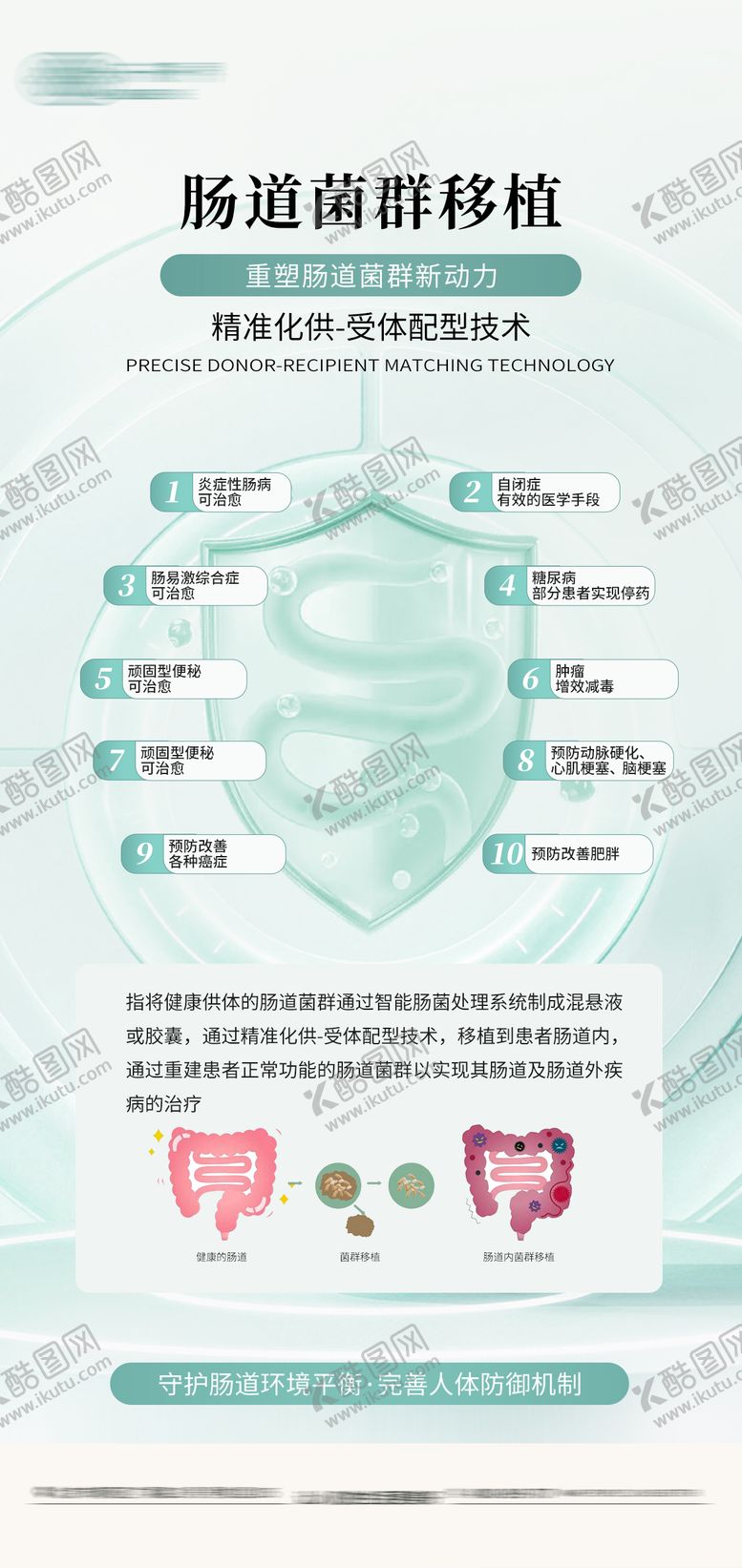 编号：22203912020203113960【酷图网】源文件下载-肠道菌群移植海报