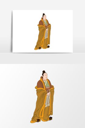 淡彩国画人物