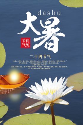 大暑谷雨微信海报节气系列
