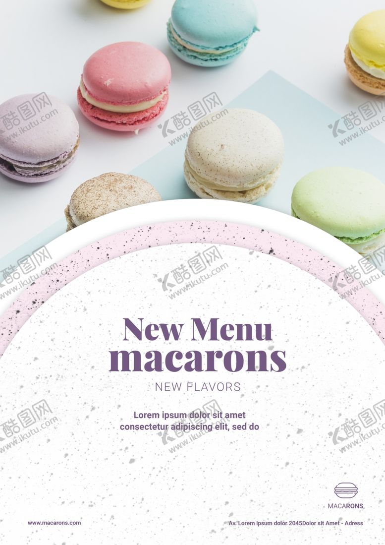 编号：43779310142254215984【酷图网】源文件下载-马卡龙海报