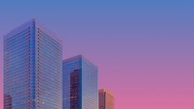 彩色城市建筑插画背景