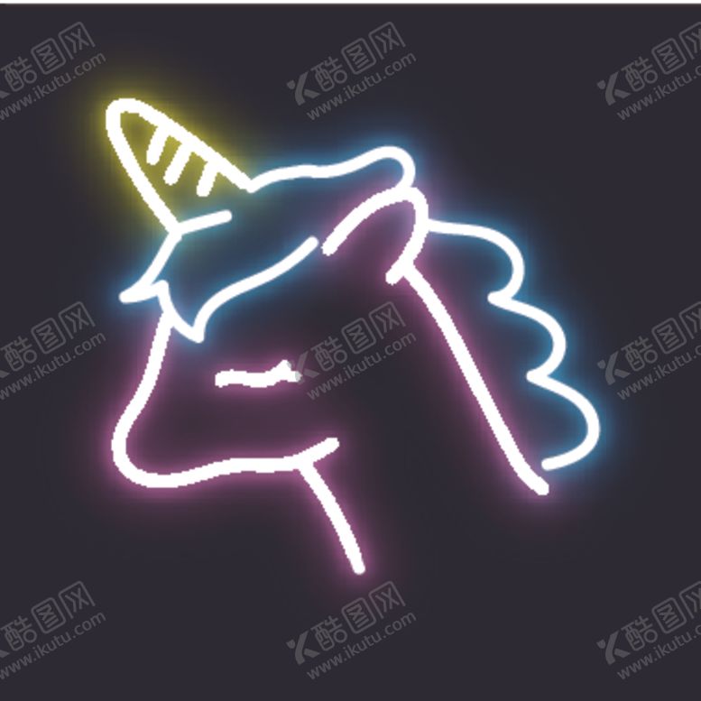 编号：64401810072042308640【酷图网】源文件下载-霓虹灯发光创意图案