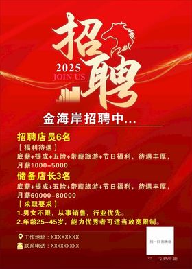 招聘人才校园春季海报企业