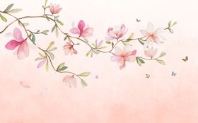 三角山脉简约背景墙