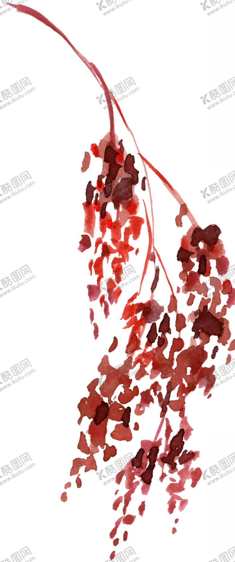 编号：98328510081103518640【酷图网】源文件下载-水彩创意花朵植物