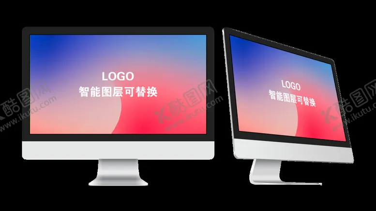 编号：48257009150059060856【酷图网】源文件下载-两个苹果电脑样机MAC可编辑