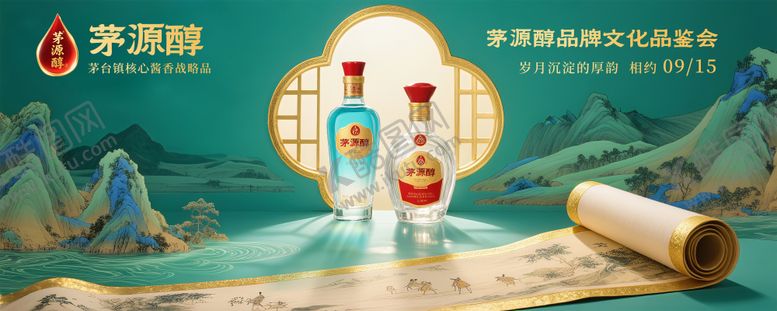 编号：97442207081102238355【酷图网】源文件下载-白酒文化品鉴会背景板
