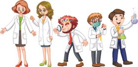 卡通化学教师