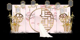 粉色主题婚礼会场