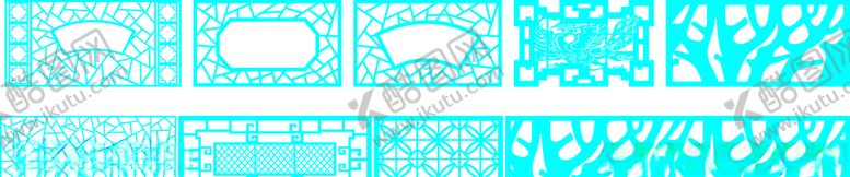 编号：26920910271122249201【酷图网】源文件下载-花格窗花镂空花纹屏风镂