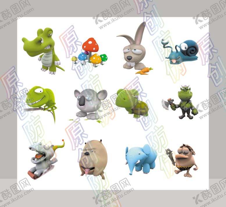 编号：51088809260823285940【酷图网】源文件下载-卡通动物合集