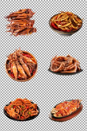 香辣鱿鱼美食活动宣传海报素材
