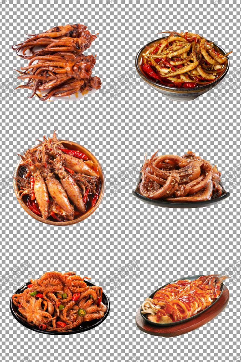 编号：13687109231533331057【酷图网】源文件下载-铁板香辣鱿鱼