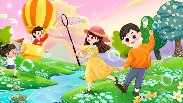 编号：51058406260709294402【酷图网】源文件下载-儿童户外欢乐游玩场景
