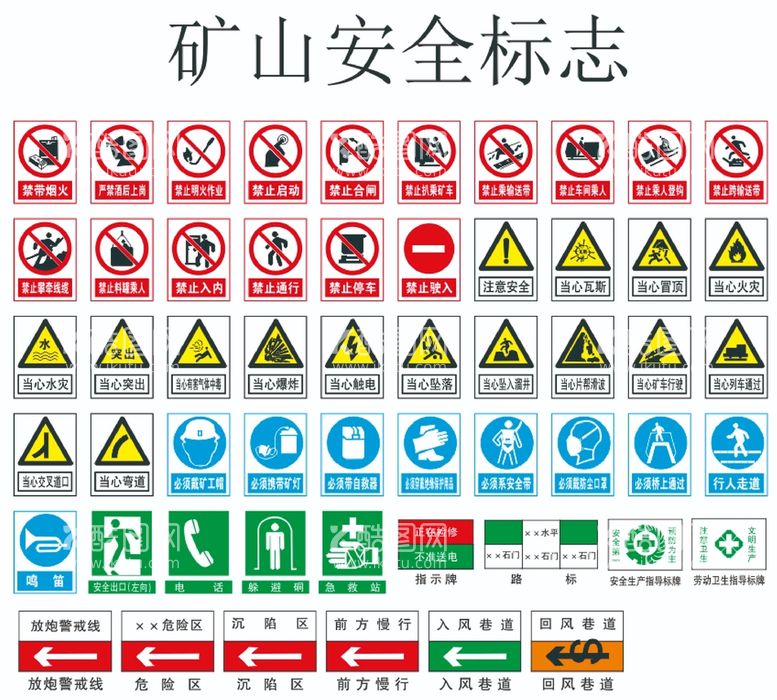 编号：55702310181655595852【酷图网】源文件下载-矿山安全标志