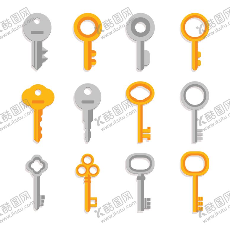 编号：81053409141438311407【酷图网】源文件下载-钥匙长命锁卡通锁