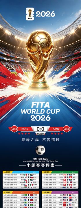 长图海报预热倒计时世界杯