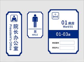 院长办公室标识牌展示