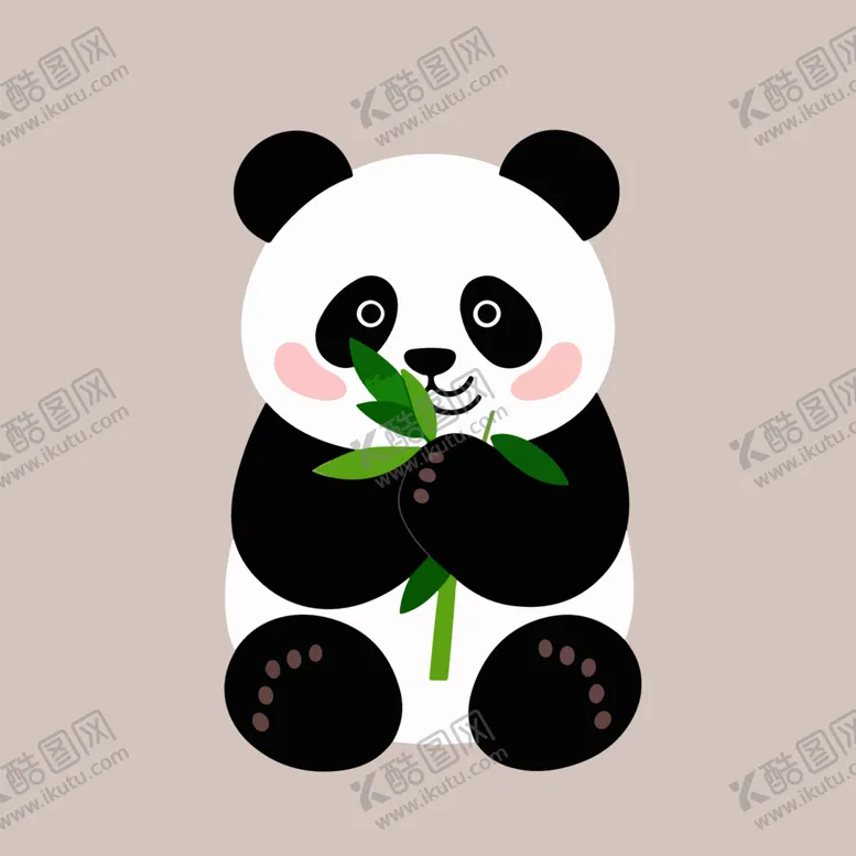 编号：55022912301106447725【酷图网】源文件下载-熊猫吃竹子