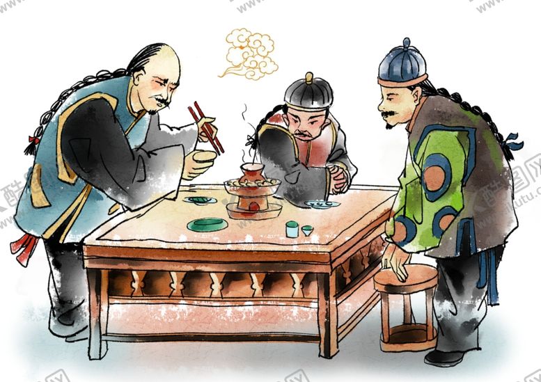 编号：14818506240359288608【酷图网】源文件下载-餐馆人物复古餐厅壁纸背景素材