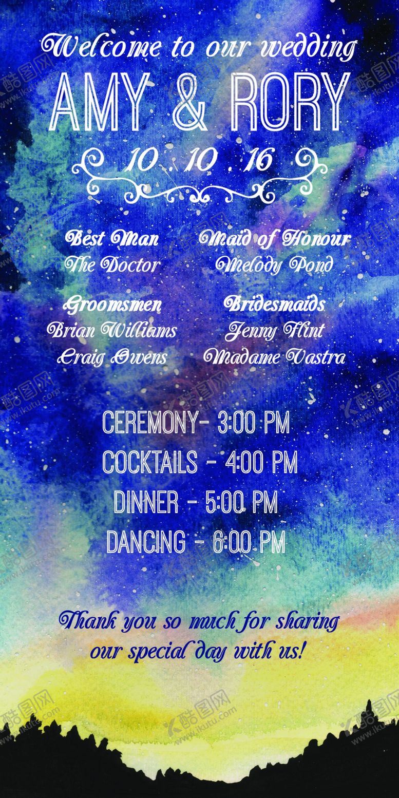 编号：81848810032108092828【酷图网】源文件下载-小清新水彩邀请函设计