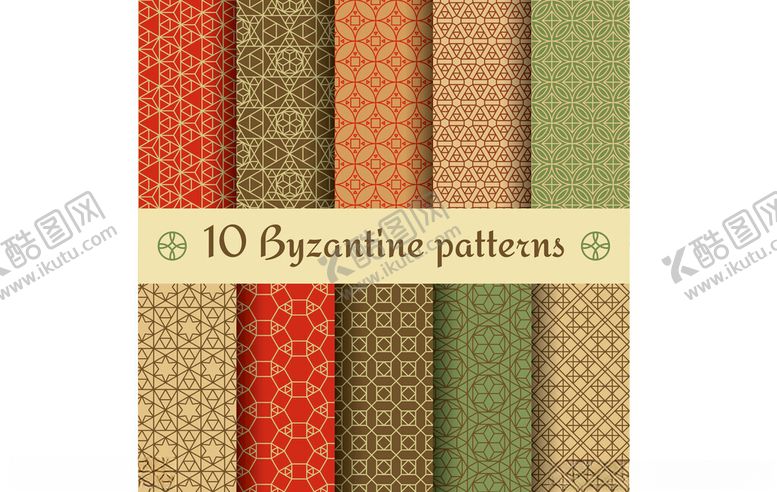 编号：93421411191635072962【酷图网】源文件下载-复古风格几何图案集合