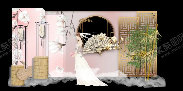 编号：54721106270735471821【酷图网】源文件下载-粉色婚礼场景