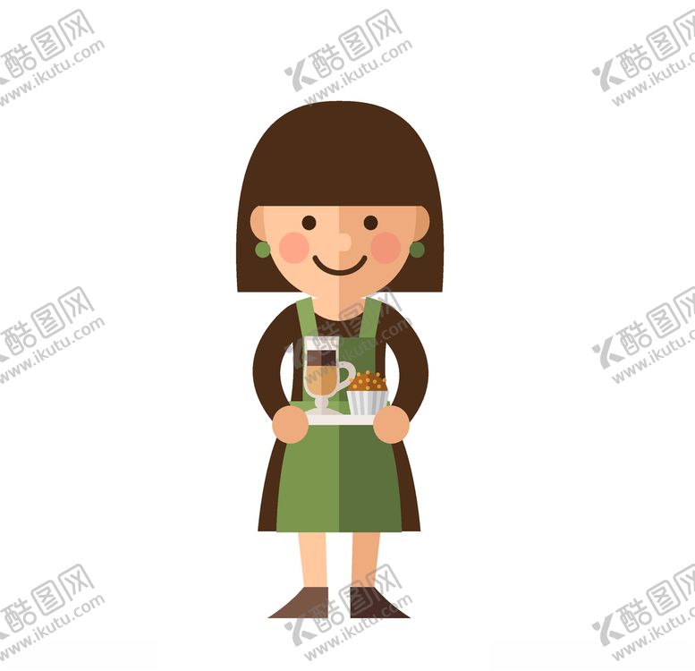 编号：81247506260017364982【酷图网】源文件下载-卡通服务员