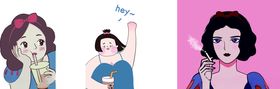 吸烟女孩手机壁纸胖女孩奶茶