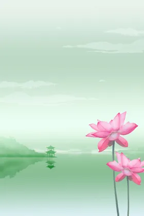 中国风背景传统文化古典水墨春天