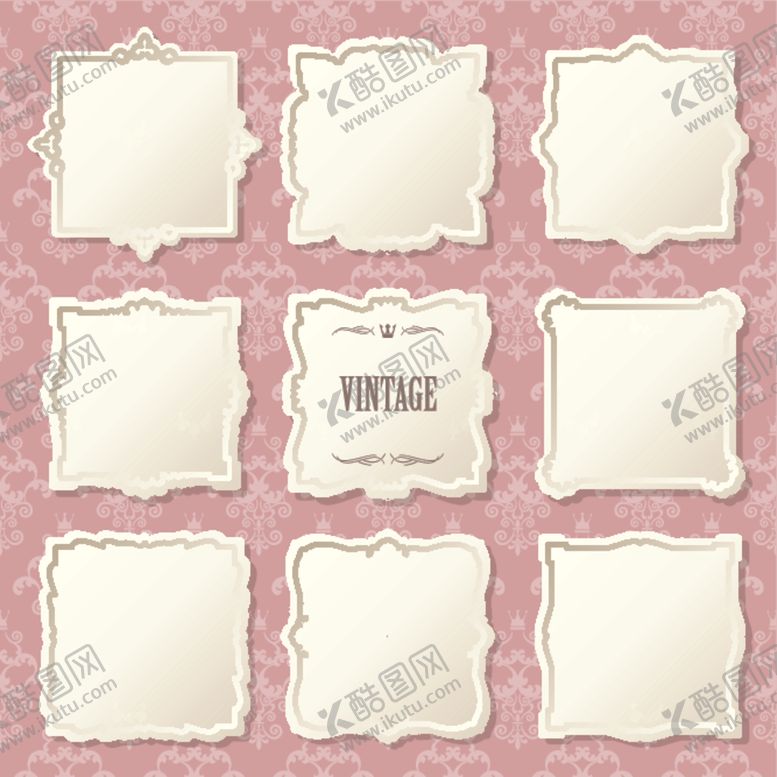 编号：58981809122227591838【酷图网】源文件下载-欧式复古边框标签边框欧式