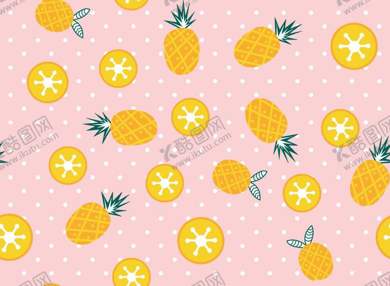 编号：36643310142237118198【酷图网】源文件下载-手绘卡通菠萝