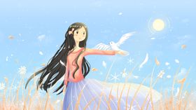 人物插画手绘女孩手绘男孩