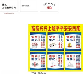 高亮光铝制平安回家标识牌