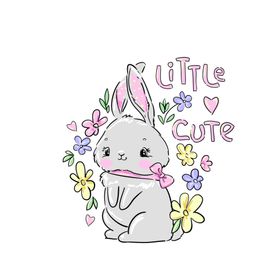 兔子素描服装印花图爱高清矢量图