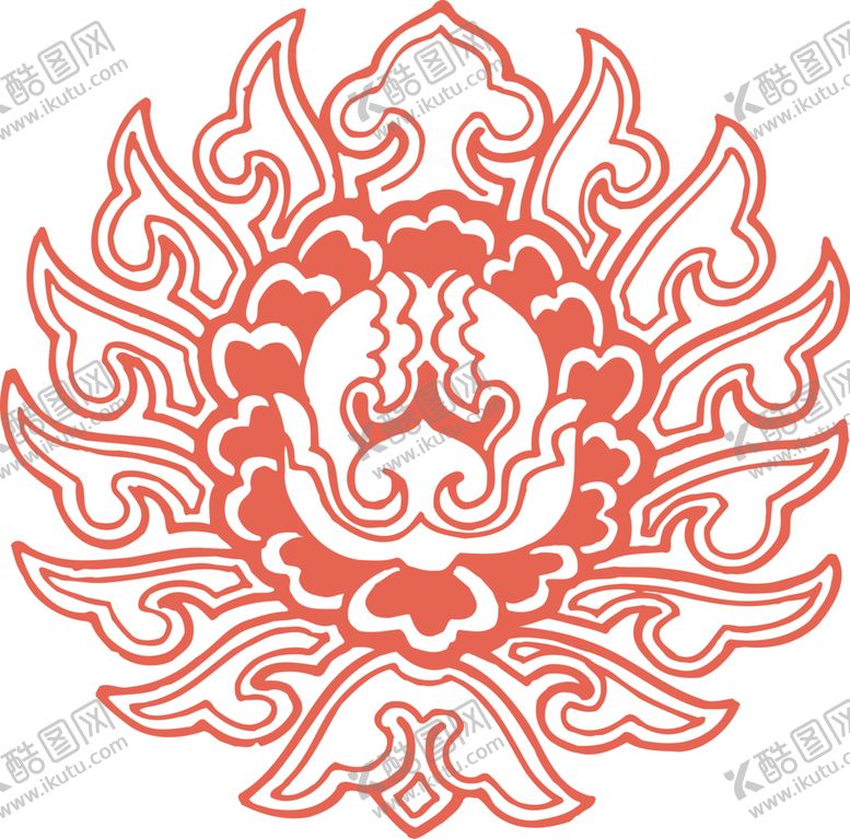 编号：76995509200357596064【酷图网】源文件下载-中式传统图案花纹矢量